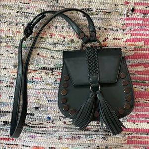 Forest Green Tassel Crossbody Bag